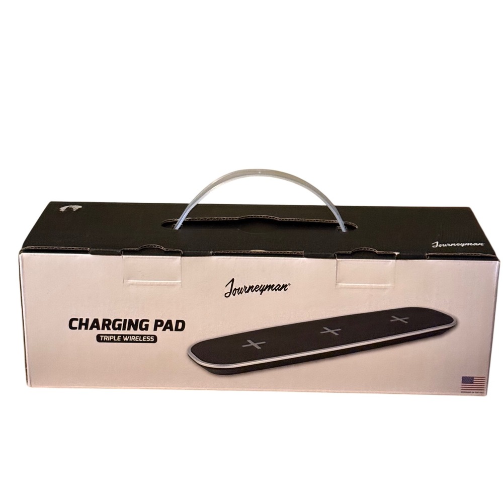 NEW Journeyman Triple Wireless Charging Pad Black Multi Device Charger Station